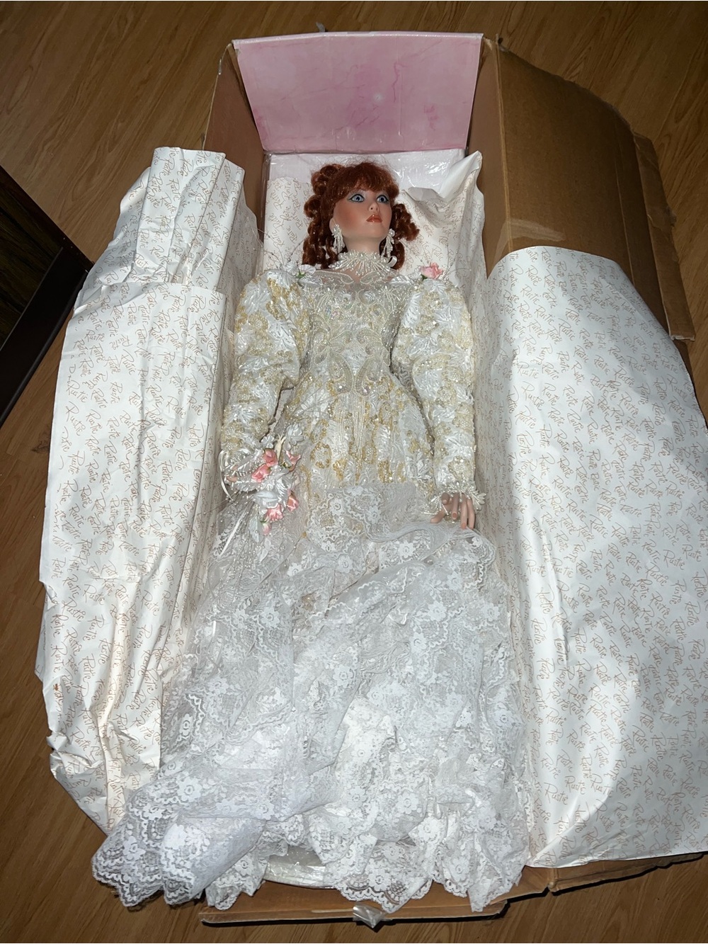 Vintage 42” Rustie / Welden Museum Porcelain Collector Doll – “Victoria”
